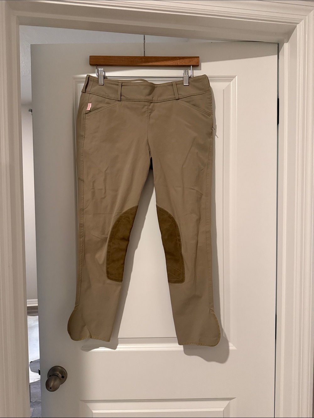Taylored Sportsman Women's Beige Riding Breeches with Knee Patches